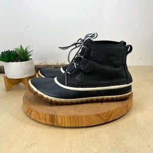 Sorel Black and White Winter Boots